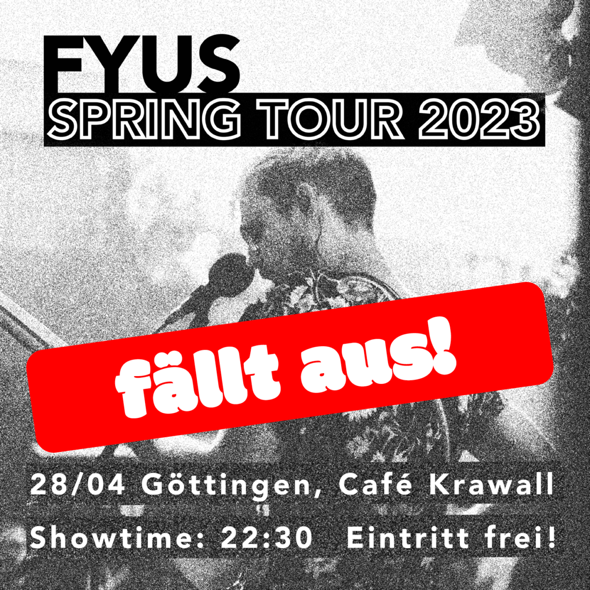 FÄLLT AUS: Konzert mit FYUS