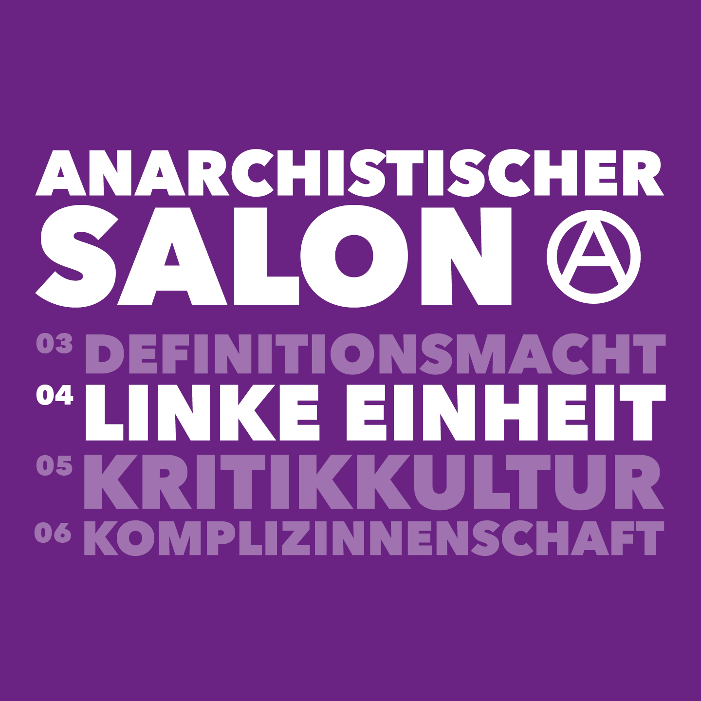 Anarchistischer Salon: Linke Einheit